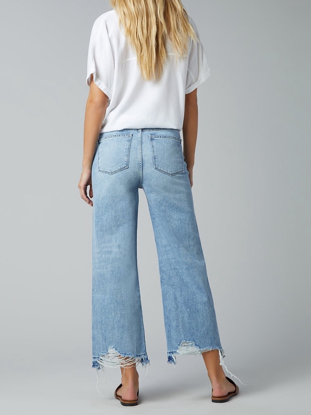 DL1961 Hepburn wide leg jeans Distressed Hem - Picture 2 of 11